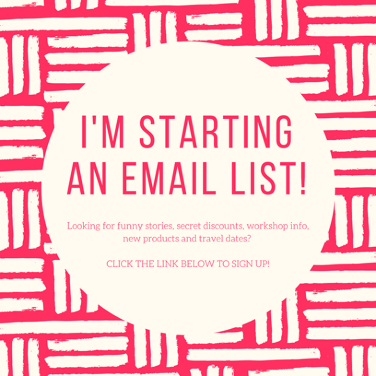 I'm starting an email list!