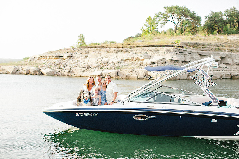 Lake Travis Boating Family photo session, Susan Armbruster